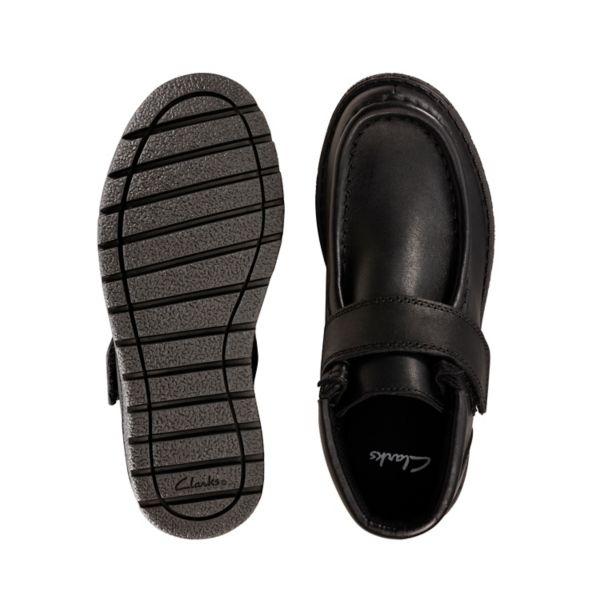 Clarks Girls Mendip Root Kid School Shoes Black | CA-4658139